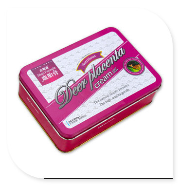 長方形鹿胎膏包裝鐵盒子|馬口鐵保健品禮盒包裝